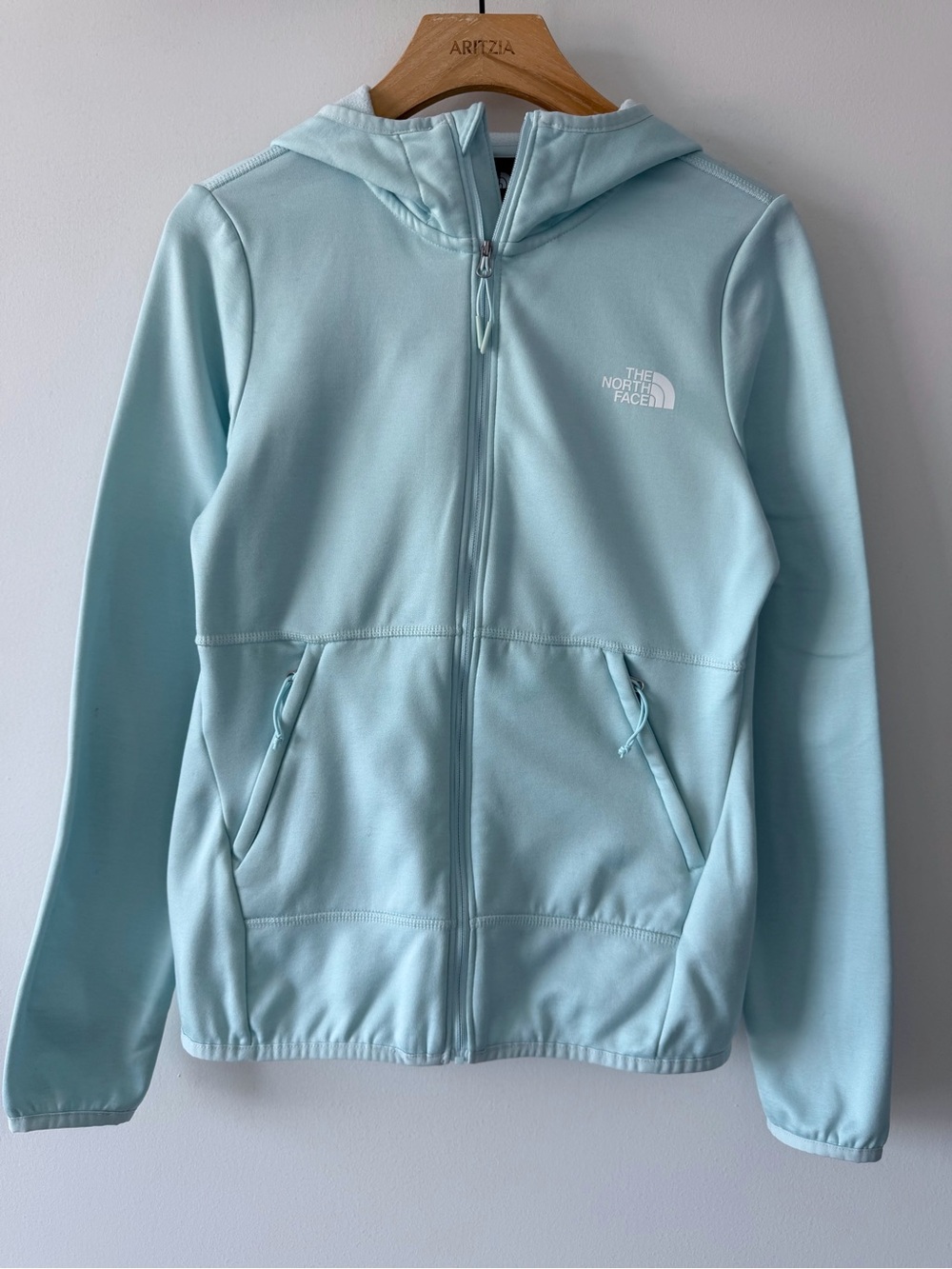 The North Face Mint Blue Full Zip Fleece Lined Hoodie Size XS - Picture 2 of 11